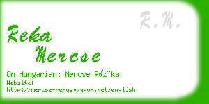 reka mercse business card